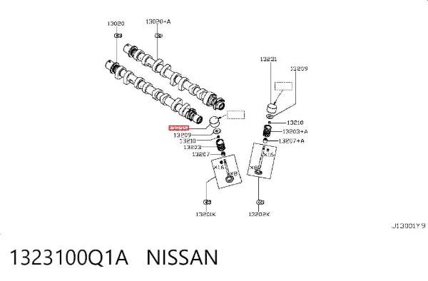 Гидрокомпенсатор 1323100Q1A Nissan/Infiniti