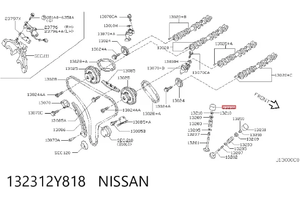 Гидрокомпенсатор 132312Y818 Nissan/Infiniti