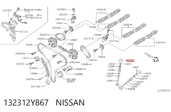 Гидрокомпенсатор 132312Y867 Nissan/Infiniti