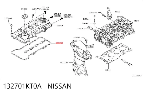 Прокладка клапанной крышки 132701KT0A Nissan/Infiniti