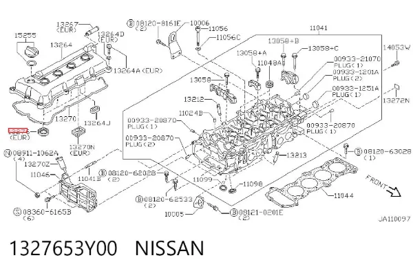Прокладка свечного колодца 1327653Y00 Nissan/Infiniti