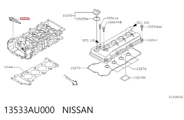 Прокладка EGR-клапана рециркуляции 13533AU000 Nissan/Infiniti