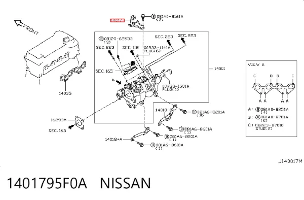  1401795F0A Nissan/Infiniti