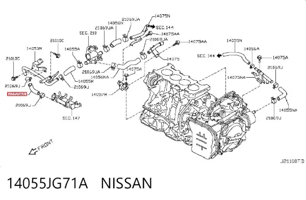  14055JG71A Nissan/Infiniti