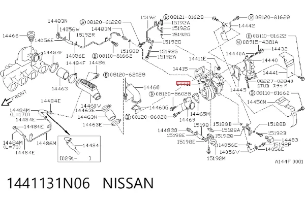 Турбина 1441131N06 Nissan/Infiniti