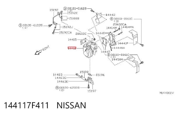 Турбина 144117F411 Nissan/Infiniti