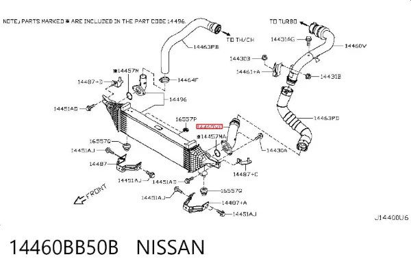  14460BB50B Nissan/Infiniti