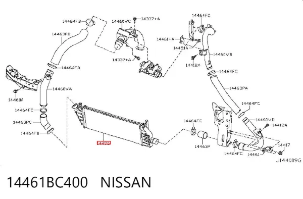 Интеркулер 14461BC400 Nissan/Infiniti