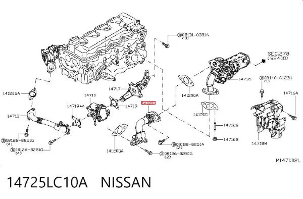  14725LC10A Nissan/Infiniti