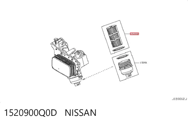 Масляный фильтр 1520900Q0D Nissan/Infiniti