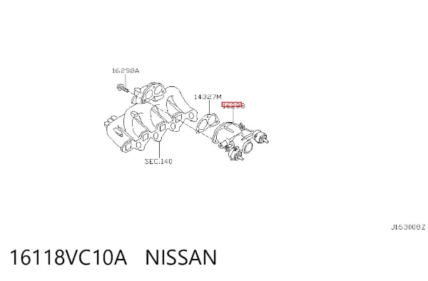 Дроссельная заслонка 16118VC10A Nissan/Infiniti