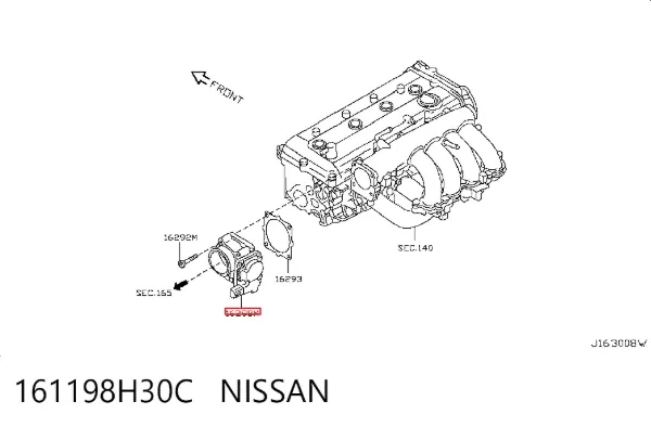Дроссельная заслонка 161198H30C Nissan/Infiniti