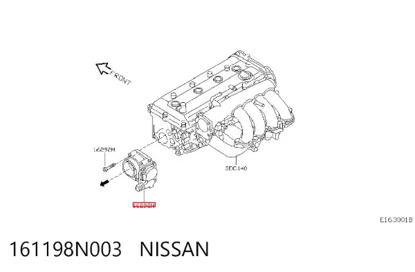 Дроссельная заслонка 161198N003 Nissan/Infiniti