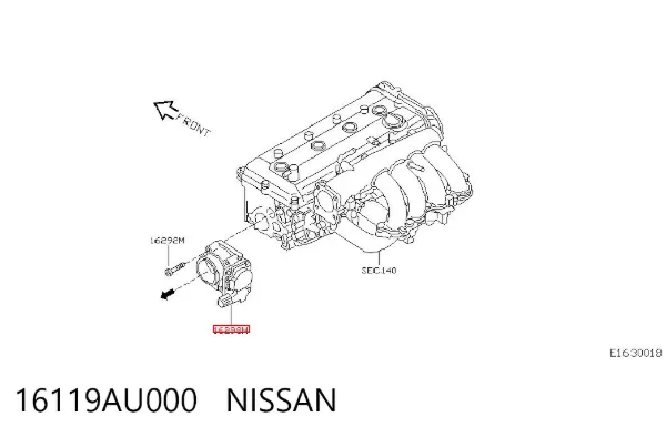 Дроссельная заслонка 16119AU000 Nissan/Infiniti