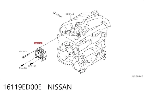 Дроссельная заслонка 16119ED00E Nissan/Infiniti