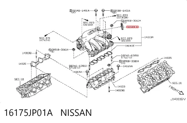  16175JP01A Nissan/Infiniti