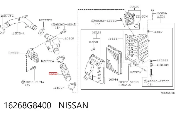  16268G8400 Nissan/Infiniti