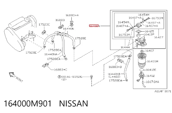 Топливный фильтр 164000M901 Nissan/Infiniti