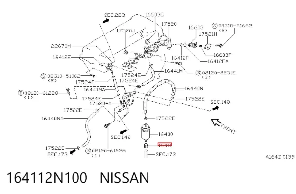  164112N100 Nissan/Infiniti
