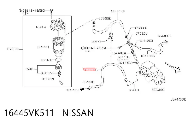  16445VK511 Nissan/Infiniti