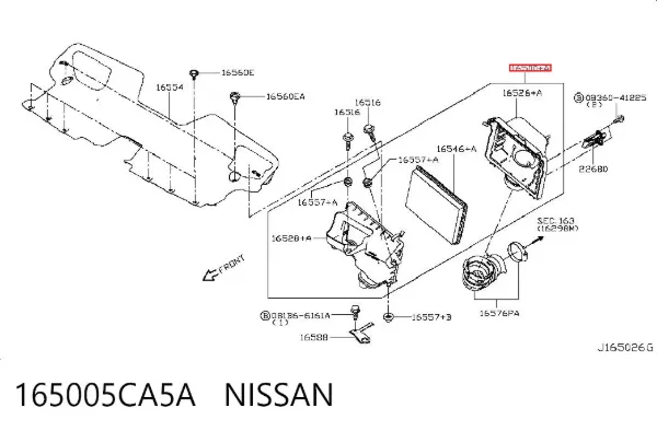Корпус фильтра 165005CA5A Nissan/Infiniti
