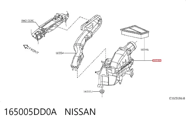 Корпус фильтра 165005DD0A Nissan/Infiniti