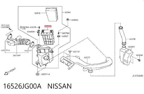 16526JG00A Nissan/Infiniti