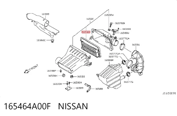 Воздушный фильтр 165464A00F Nissan/Infiniti