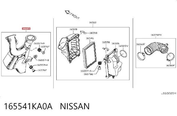 Резонатор воздушного фильтра 165541KA0A Nissan/Infiniti