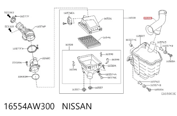  16554AW300 Nissan/Infiniti