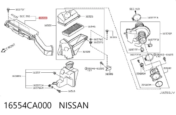 16554CA000 Nissan/Infiniti