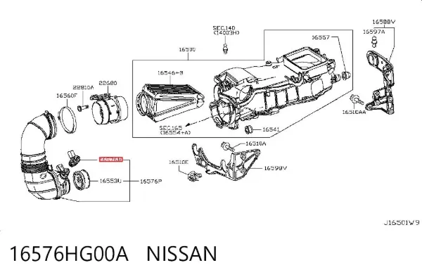  16576HG00A Nissan/Infiniti