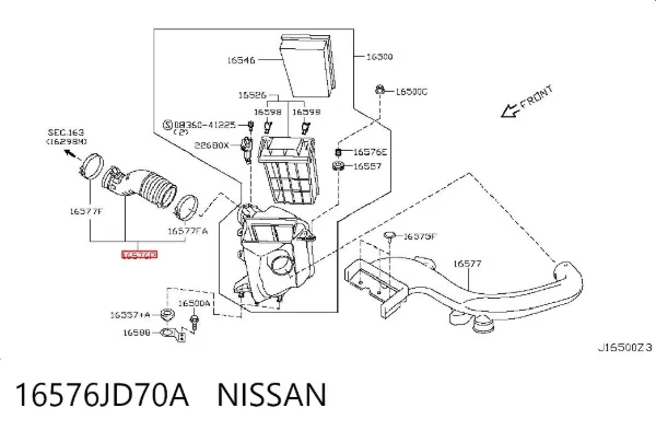  16576JD70A Nissan/Infiniti