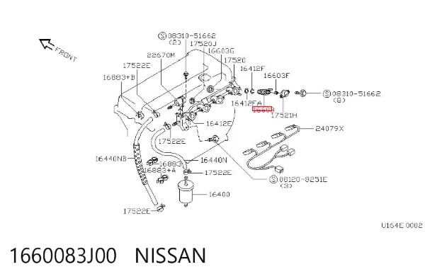 Топливные форсунки 1660083J00 Nissan/Infiniti