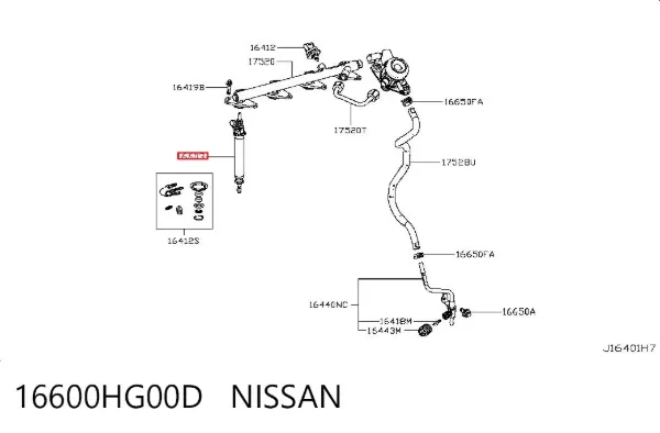 Топливные форсунки 16600HG00D Nissan/Infiniti