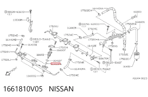 Кольцо форсунки 1661810V05 Nissan/Infiniti