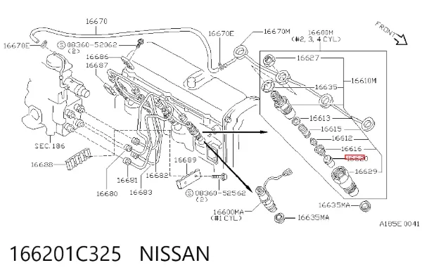 Распылитель форсунки Nissan Primera P11