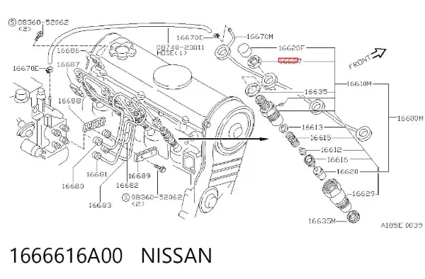  1666616A00 Nissan/Infiniti