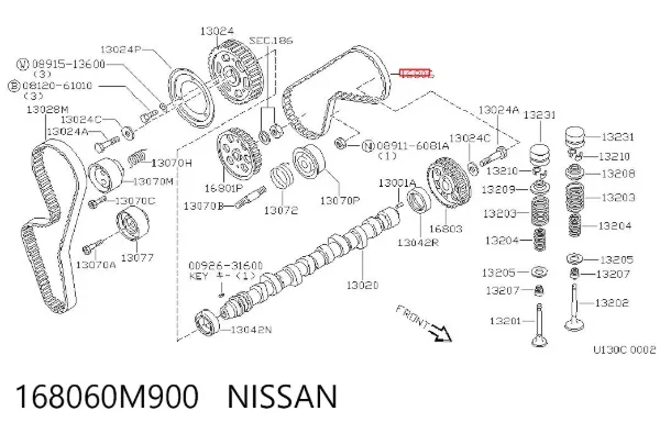 Ремень ТНВД 168060M900 Nissan/Infiniti