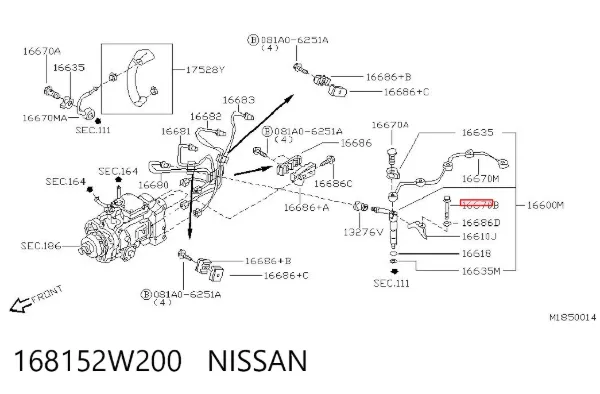  168152W200 Nissan/Infiniti