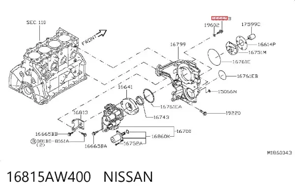  16815AW400 Nissan/Infiniti