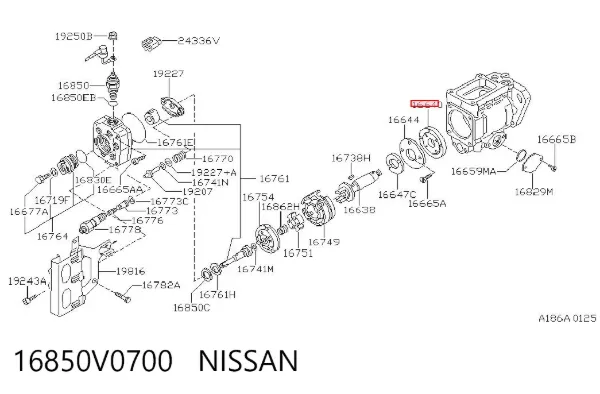 Механический топливный насос 16850V0700 Nissan/Infiniti