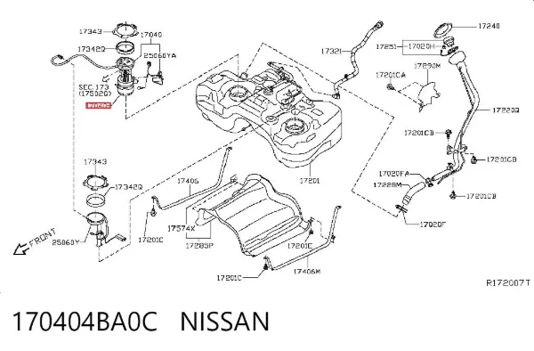 Бензонасос 170404BA0C Nissan/Infiniti