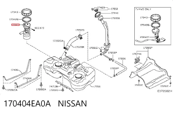 Бензонасос 170404EA0A Nissan/Infiniti