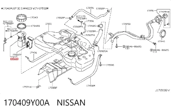 Бензонасос 170409Y00A Nissan/Infiniti