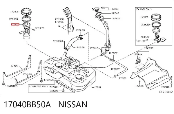  17040BB50A Nissan/Infiniti