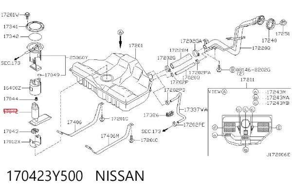 Насос топливный электрический 170423Y500 Nissan/Infiniti