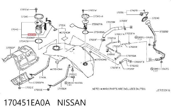  170451EA0A Nissan/Infiniti
