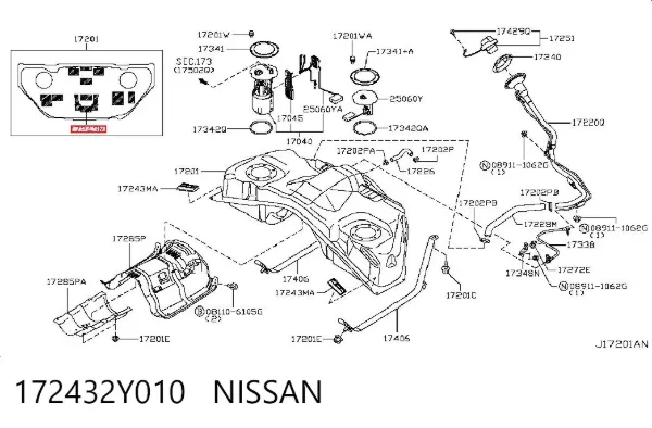  172432Y010 Nissan/Infiniti