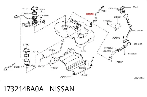  173214BA0A Nissan/Infiniti